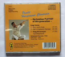 Pandit Hariprasad Chaurasia - the bamboo Flutist of this generation " Sabir Khan - Tabla , Shafali Nag - Tamboura . "