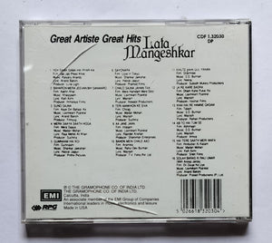 Great Artiste Great Hits Late Mangeshkar