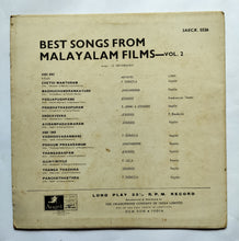 Best Songs From Malayalam Films " Vol : 2 " ( Music : G. Devarajan )