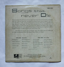 The Greatest Hits Of Khurshid And K. C. Dey. " Songs That Never Die "