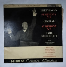 Beethoven Symphony No 9        " Choral " Symphony No 5 -            Carl Schuricht ( Paris Conserv atoire Orchestra )