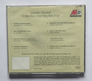 Carnatic Classical On Various Instruments Music From India