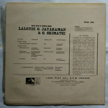 Violin Solos Of Carnatic music By : Lalgudi G. Jayaraman & G. Srimathi