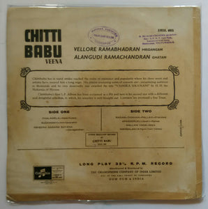 Chitti Babu veena , Vellore Ramabhadran - mridangam , Alangudi Ramachandran - Ghatam