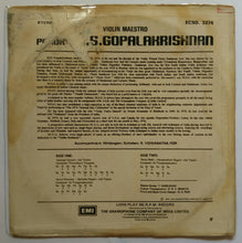 Violin Maestro M. S . Gopalakrishnan