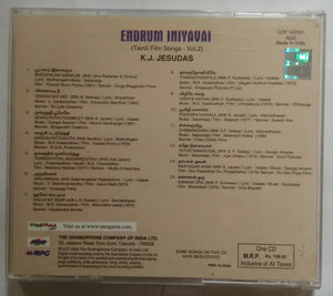 Endrum Iniyavai Hits Of K. J. Yesudas Vol -2 Tamil Film Songs