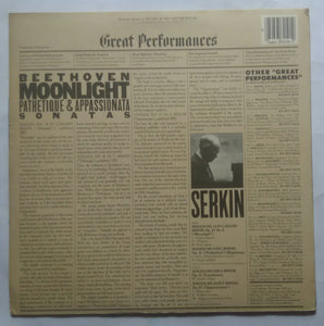 Beethoven Moonlight Patheique & Appassionata Sonatas -Serkin