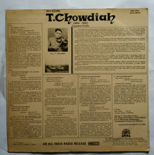 Mysore T. Chowdiah ( 1894 - 1967 Carnatic Violin )