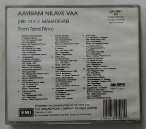 Aayiram Nilave Vaa ( Hits Of K. V. Mahadevan From Tamil Films )
