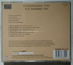 Sri Purandaradasa Krithis Dr M. L. Vasanthakumari Vocal