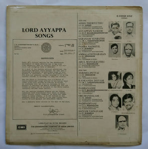 Lord Ayyappan Songs " M. L. Vasanthakumari, S. Janaki, P. Susheela, S.P. Balasubramaniam, K.Veeramani, T. L. Maharajan " Tamil