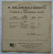 M. Balamurali Krishna - Sings Classical & Traditional Songs