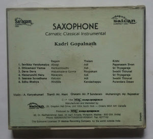 Saxophone Kadri Gopalnath " Carnatic classical Instrumental "