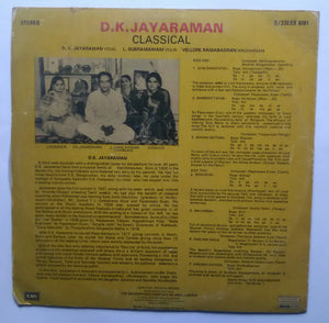 D. K. Jayaraman Classical - L. Subramanian violin , Vellore Ramabadran mrudangam