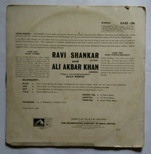 Ravi Shankar ( Sitar ) & Ali Akbar ( Sarod ) Tabla Accompaniment Alla Rakha