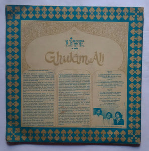 Live In India Ghulam Ali " Urdu Ghazals LP 1&2 "