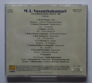 M. L. Vasanthakumari " Live at Madras Music Festival , 1983 " Vocal