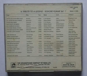 A Tribute To A Legend Kishore Kumar ( Vol :1 )