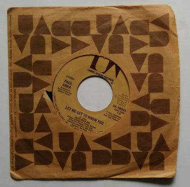 Paul Anka With Odia Coates - Let Me Get To know You , One Man Woman / One Woman Man ( EP , 45 RPM )