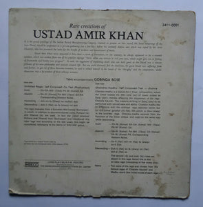 Rare Creations Of Ustad Amir Khan " Classical Vocal "